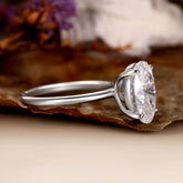 LIORA 4CT Oval 4-Prong Engagement Ring Classic Solitaire Ring